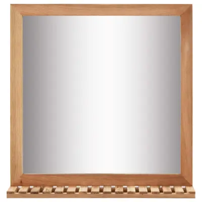 Kopalniško Ogledalo - Zrcalo - Kozmetično ogledalo iz trdne orehovine 60x12x62 cm