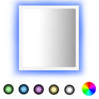 Kopalniško Ogledalo - Zrcalo - Kozmetično ogledalo LED belo 40x8,5x37 cm akril