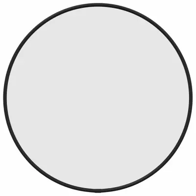 Stensko Ogledalo - Zrcalo - Kozmetično ogledalo črno Ø 40 cm okroglo