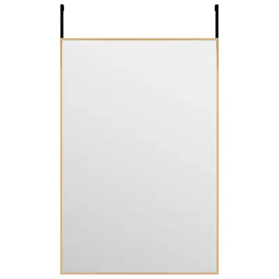 Ogledalo - Zrcalo - Kozmetično ogledalo za vrata zlato 40x60 cm steklo in aluminij