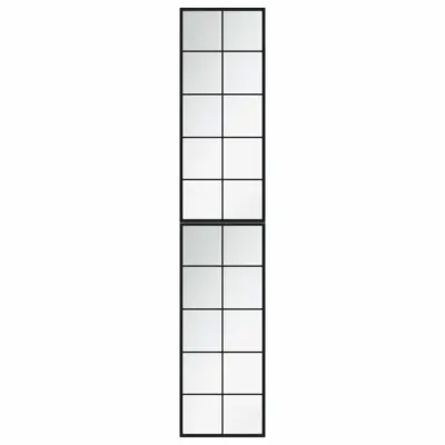 2 kosi stenskega ogledala - kozmetično ogledalo črno 100x40 cm kovinsko