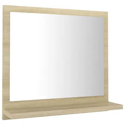 Kopalniško Ogledalo - Zrcalo - Kozmetično ogledalo sonoma hrast 40x10,5x37 cm iverna plošča