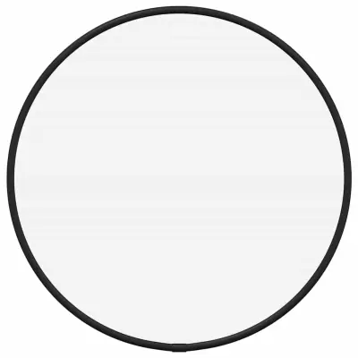 Stensko Ogledalo - Zrcalo - Kozmetično ogledalo črno Ø 30 cm okroglo