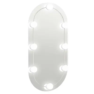 Ogledalo - Zrcalo - Kozmetično ogledalo z LED lučkami 80x40 cm stekleno ovalno