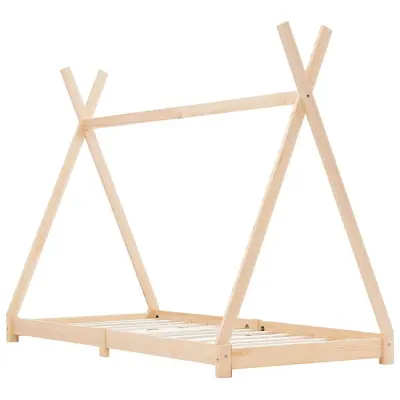 Otroška postelja - Otroški ležaj - Otroški posteljni okvir iz trdne borovine 70x140 cm