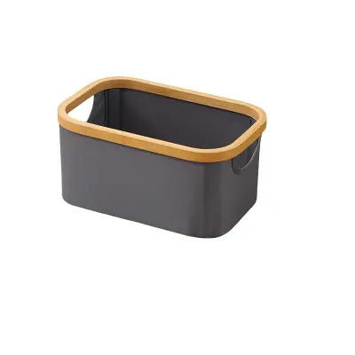 Siva košara za perilo, zložljiva škatla za shranjevanje iz oxford blaga  S