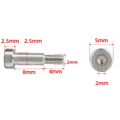 Vtični vijaki z vtičnico   2,5*M2*8