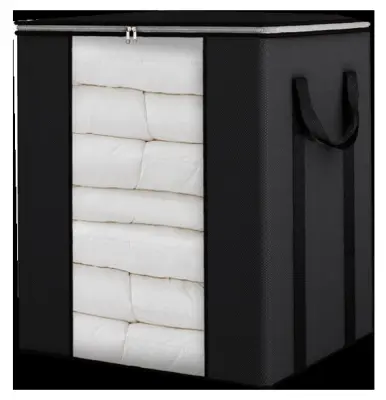 Prešita torba za shranjevanje z ročajem Black