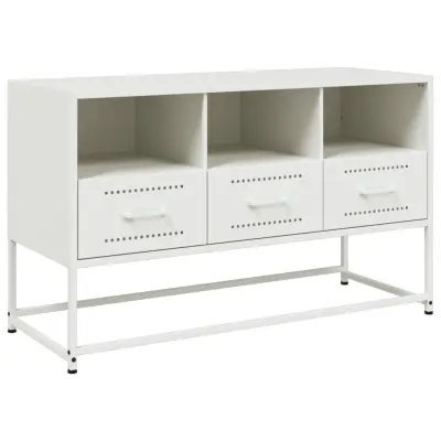 TV omarica - TV stojalo - Televizijska omarica bela 100,5x39x60,5 cm jeklo