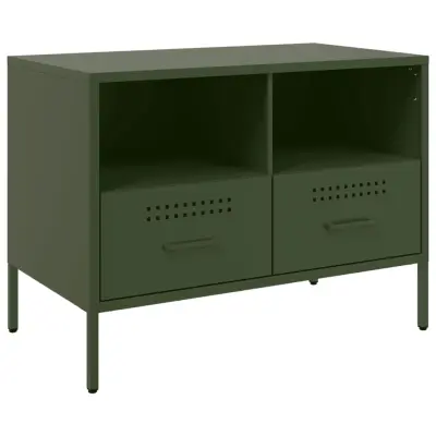 TV omarica - TV enota - Televizijska omarica olivno zelena 68x39x50,5 cm jeklo