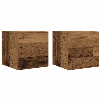 Stenska TV omarica - TV stojalo - Televizijska omarica 2 kosa starinski les 30,5x30x30 cm