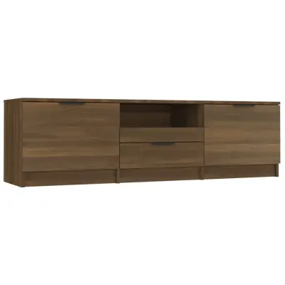 TV omarica - TV stojalo - Televizijska omarica rjavi hrast 140x35x40 cm konstruiran les