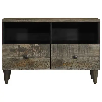 TV omarica - TV stojalo - Televizijska omarica svetlo siva 70x33,5x46 cm masivni les Mango