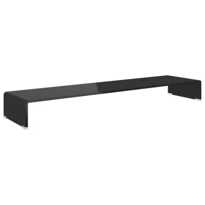 Stojalo za TV / ekran - TV stojalo - Stojalo za ekran stekleno črno 120x30x13 cm