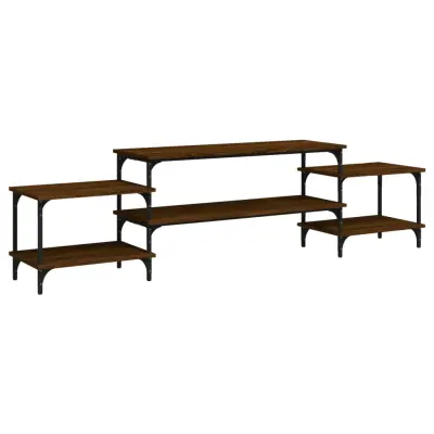 TV omarica - TV stojalo - Televizijska omarica rjav hrast 197x35x52 cm inženirski les