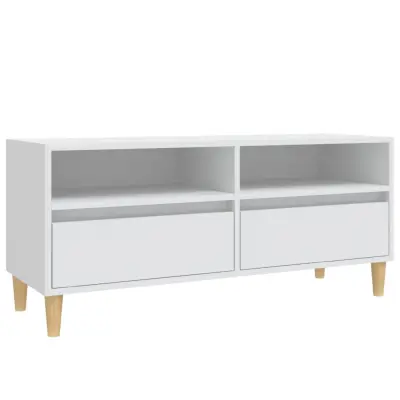 TV omarica - TV stojalo - Televizijska omarica bela 100x34,5x44,5 cm inženirski les