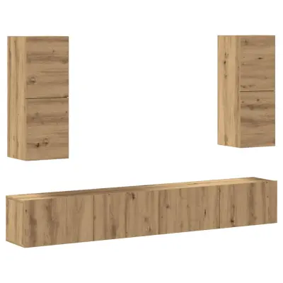 TV omarice - TV enot 4-delna stenski artisan hrast inženirski les