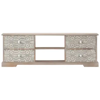 TV omarica - TV stojalo - Televizijska omarica iz trdnega akacijevega lesa 120x30x40 cm