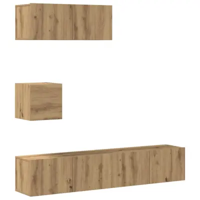 TV omarice - TV enot 4-delna stenski artisan hrast inženirski les