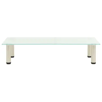 TV stojalo - Televizijska omarica - TV omarica mlečno 80x35x17 cm kaljeno steklo