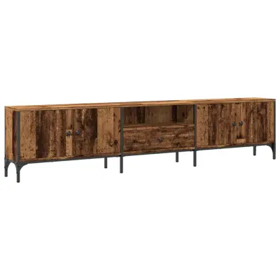 TV omarica - TV stojalo - Televizijska omarica s predalom starinski les 200x25x44 cm inženirski les