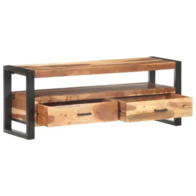 TV omarica - TV stojalo - Televizijska omarica 120x35x45 cm trden les z medenim zaključkom