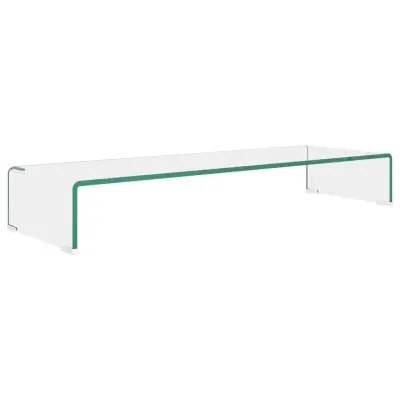 Stojalo za TV / ekran - TV stojalo - Stojalo za ekran stekleno prozorno 90x30x13 cm
