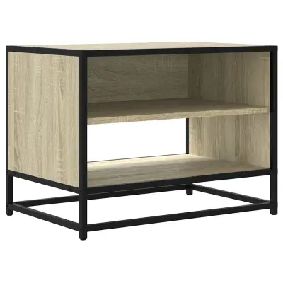 TV omarica - TV stojalo - Televizijska omarica sonoma hrast 61x40x46 cm inženirski les in kovina