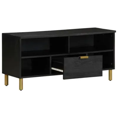 TV omarica - TV enota - Televizijska omarica črna 100x33x46 cm iz umetnega lesa