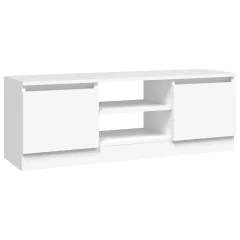 TV omarica - TV stojalo - Televizijska omarica z vrati bela 102x30x36 cm