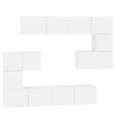 Stenska TV omarica - TV stojalo - Televizijska omarica bela inženirski les