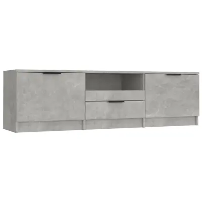 TV omarica - TV stojalo - Televizijska omarica betonsko siva 140x35x40 cm konstruiran les
