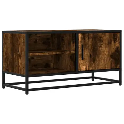 TV omarica - TV stojalo - Televizijska omarica sonoma hrast 80x34,5x40 cm inženirski les in kovina