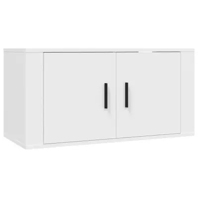 Stenska TV omarica - TV stojalo - Televizijska omarica bela 80x34,5x40 cm