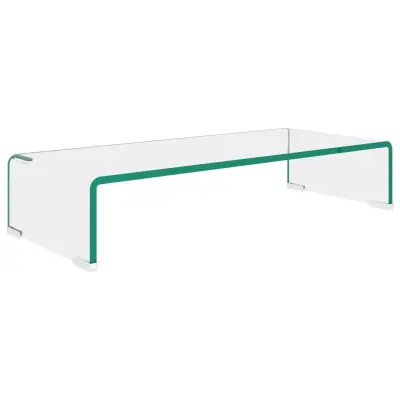 Stojalo za TV / ekran - TV stojalo - Stojalo za ekran stekleno prozorno 60x25x11 cm