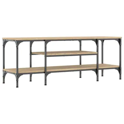 TV omarica - TV stojalo - Televizijska omarica sonoma hrast 121x35x45 cm inženirski les in železo