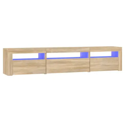 TV omarica - TV stojalo - Televizijska omarica z LED lučkami sonoma hrast 195x35x40 cm