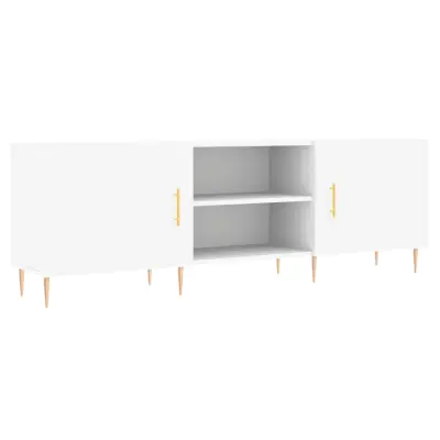 TV omarica - TV stojalo - Televizijska omarica bela 150x30x50 cm inženirski les