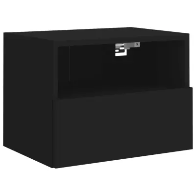 Stenska TV omarica - TV stojalo - Televizijska omarica črna 40x30x30 cm iverna plošča