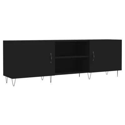 TV omarica - TV enota - Televizijska omarica črna 150x30x50 cm inženirski les