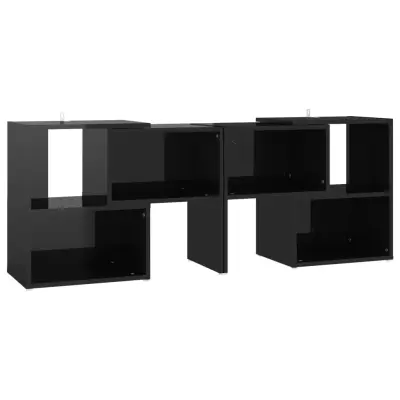 TV omarica - TV enota - Televizijska omarica visok sijaj črna 104x30x52 cm iverna plošča