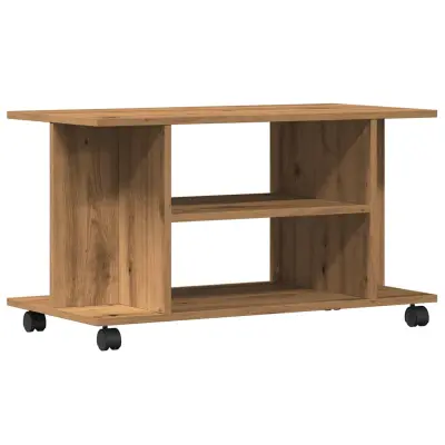 TV omarica - TV enota - Televizijska omarica s kolesci artisan hrast 80x40x45 cm inženirski les