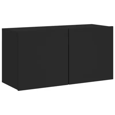 Stenska TV omarica - TV stojalo - Televizijska omarica črna 80x30x41 cm
