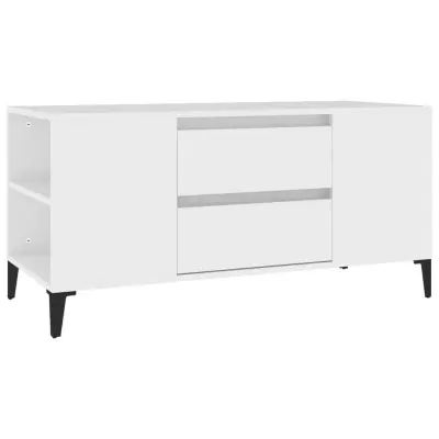 TV omarica - TV stojalo - Televizijska omarica bela 102x44,5x50 cm inženirski les