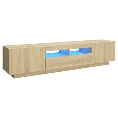 TV omarica - TV stojalo - Televizijska omarica z LED lučkami sonoma hrast 180x35x40 cm