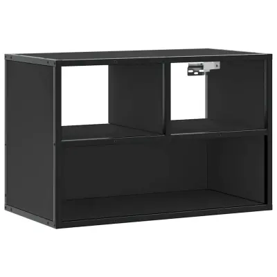 TV omarica - TV enota - Televizijska omarica črna 60x31x39,5 cm inženirski les in kovina