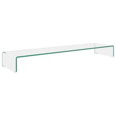 Stojalo za TV / ekran - TV stojalo - Stojalo za ekran stekleno prozorno 120x30x13 cm