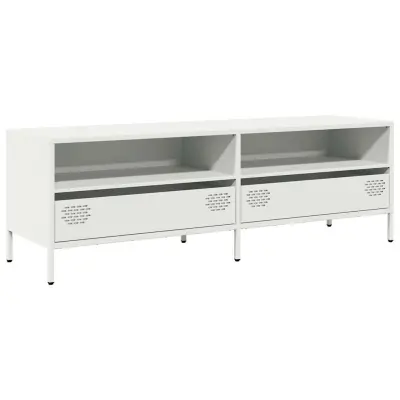 TV omarica - TV stojalo - Televizijska omarica bela 135x39x43,5 cm hladno valjano jeklo