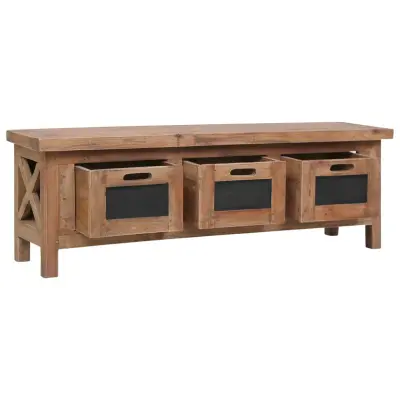 TV omarica - TV stojalo - Televizijska omarica s 3 predali 120x30x40 cm trden mahagonij