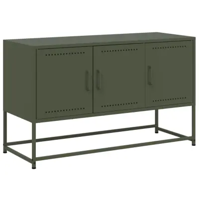 TV omarica - TV enota - Televizijska omarica olivno zelena 100,5x39x60,5 cm jeklo
